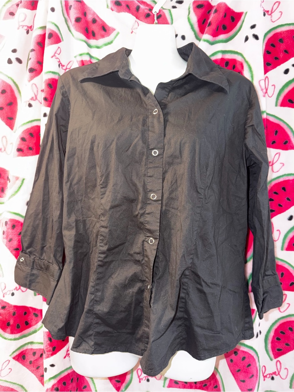 🖤 Button-Up Shirt with Buckle Sleeves